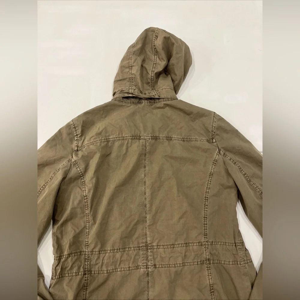 SOLD Levi's Army Jacket Womens M Green Hooded Field Chore Military Utility Coat - Picture 16 of 16
